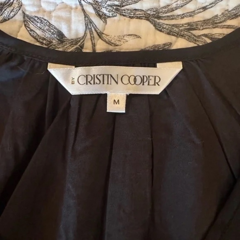CRISTIN COOPER Garden Dress sz M - black NEW - Picture 4 of 11